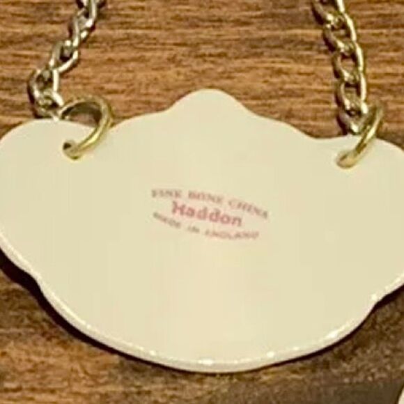 HADDON Antique Fine Bone China Sherry Tag, made in England. RARE. - Picture 2 of 2